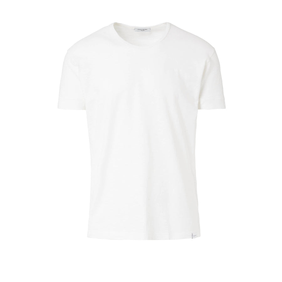 Paolo Pecora T-shirt Jersey Cotone Lino - Bianca
