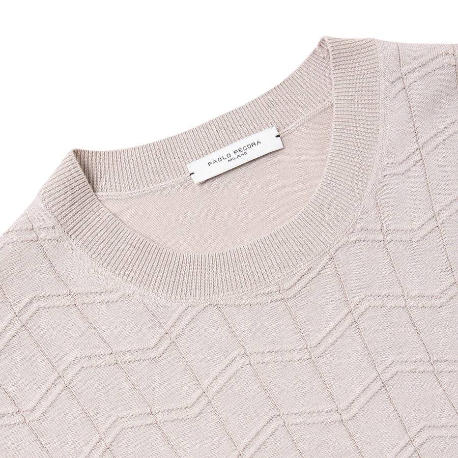 Paolo Pecora Polo In Maglia Ecrùdi Seta Cotone Extrafine