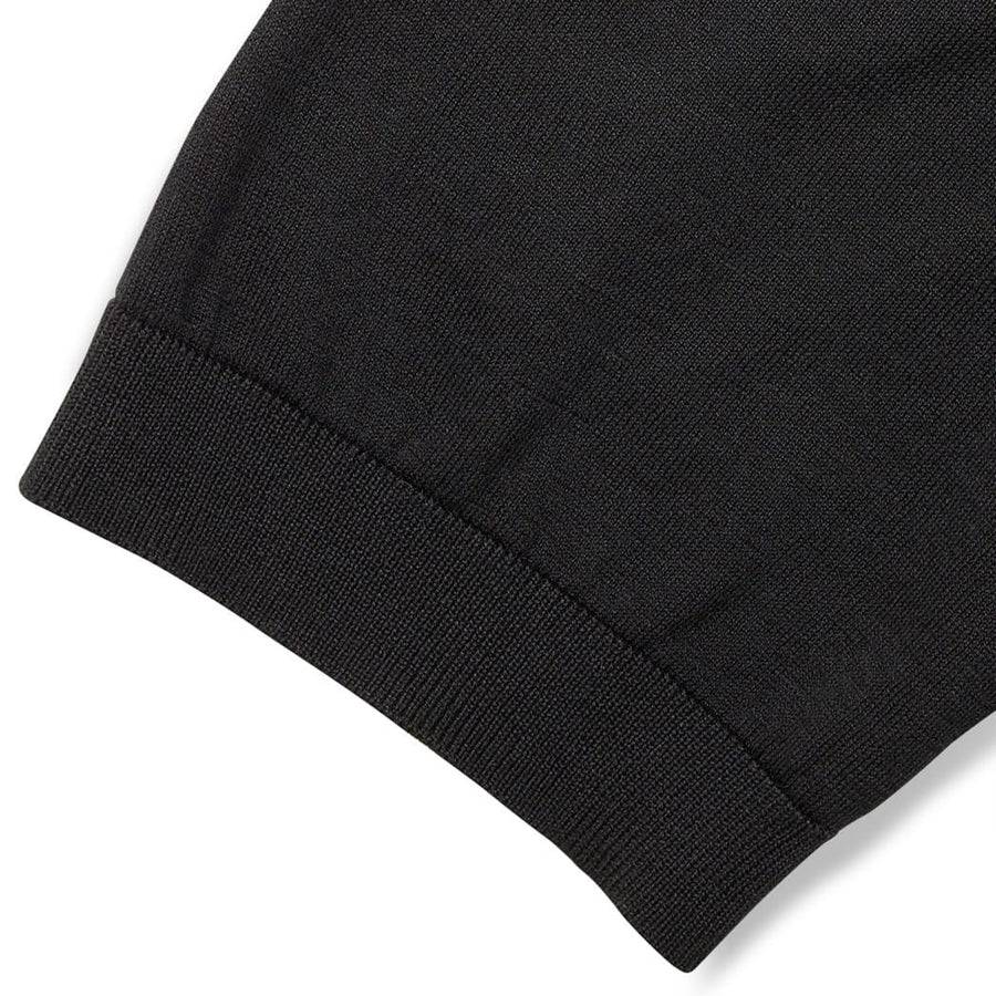 Paolo Pecora Polo In Maglia Nera Di Seta Cotone Extrafine