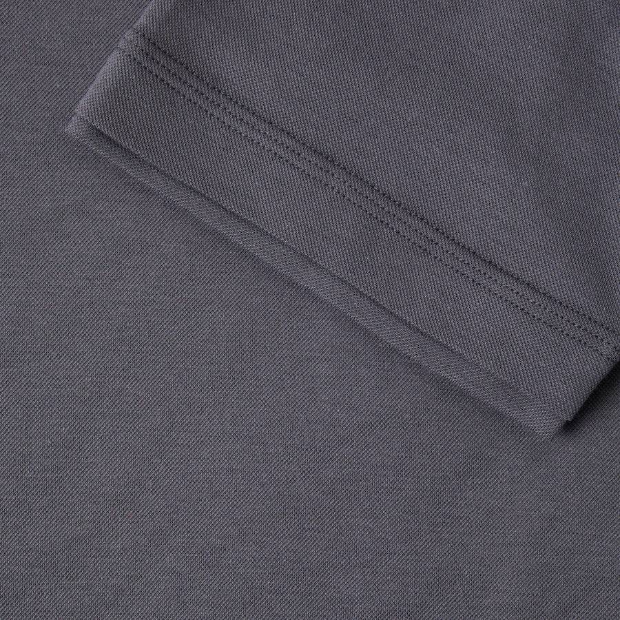 Paolo Pecora Polo In Piquet Extrafine - Grigio Antracite