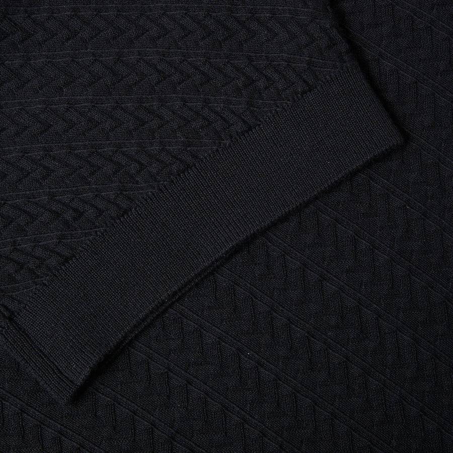 Paolo Pecora Polo Manica Corta In Puro Cotone Extrafine - Nero