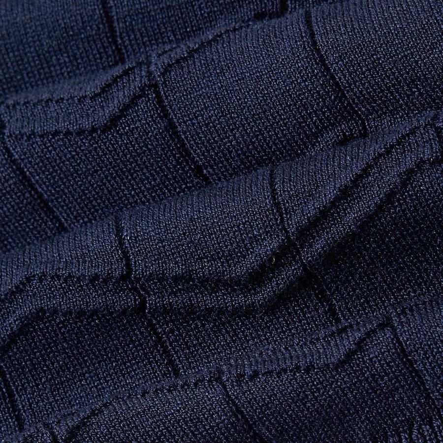 Paolo Pecora Polo Manica Corta In Seta Cotone Extrafine - Blu Navy