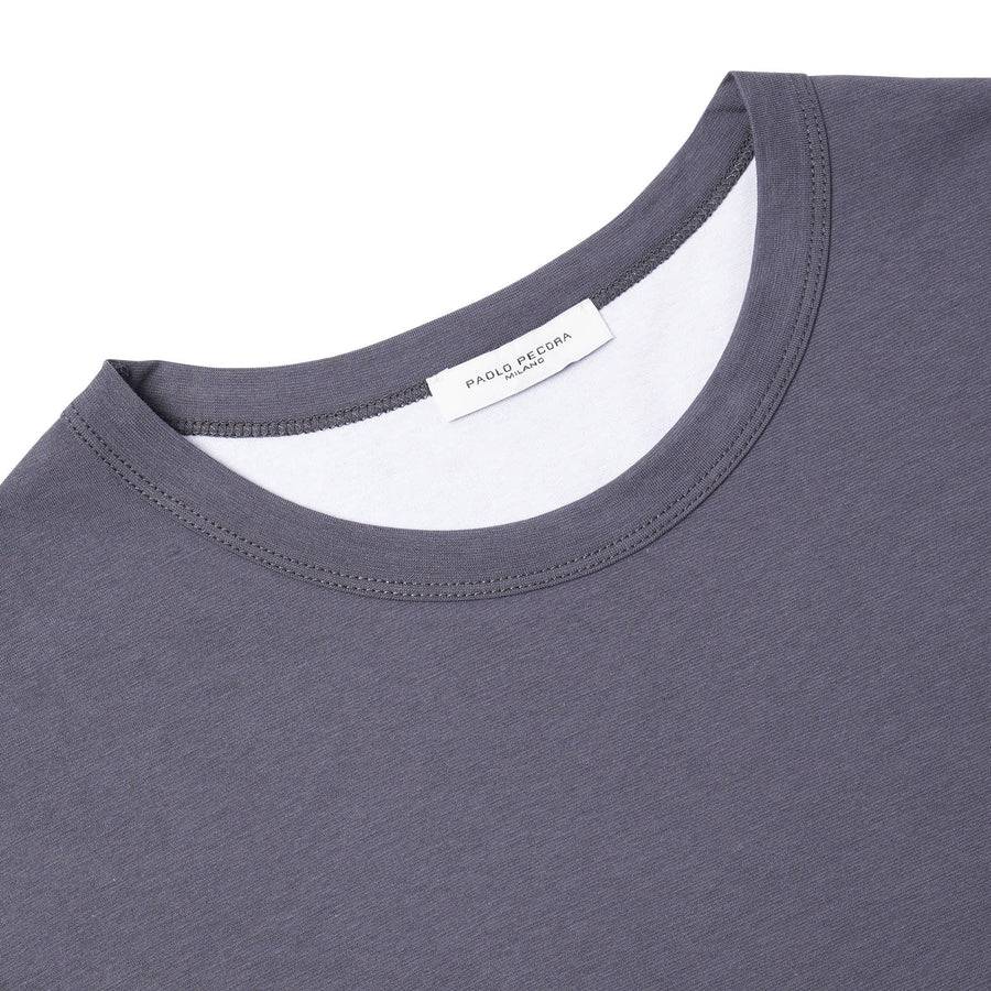 Paolo Pecora T-Shirt In Jersey Extrafine - Grigio Antracite