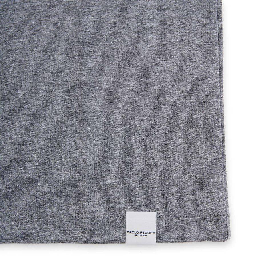 Paolo Pecora T-shirt In Jersey Grigio Melange "Planet" By Pietro Terzini