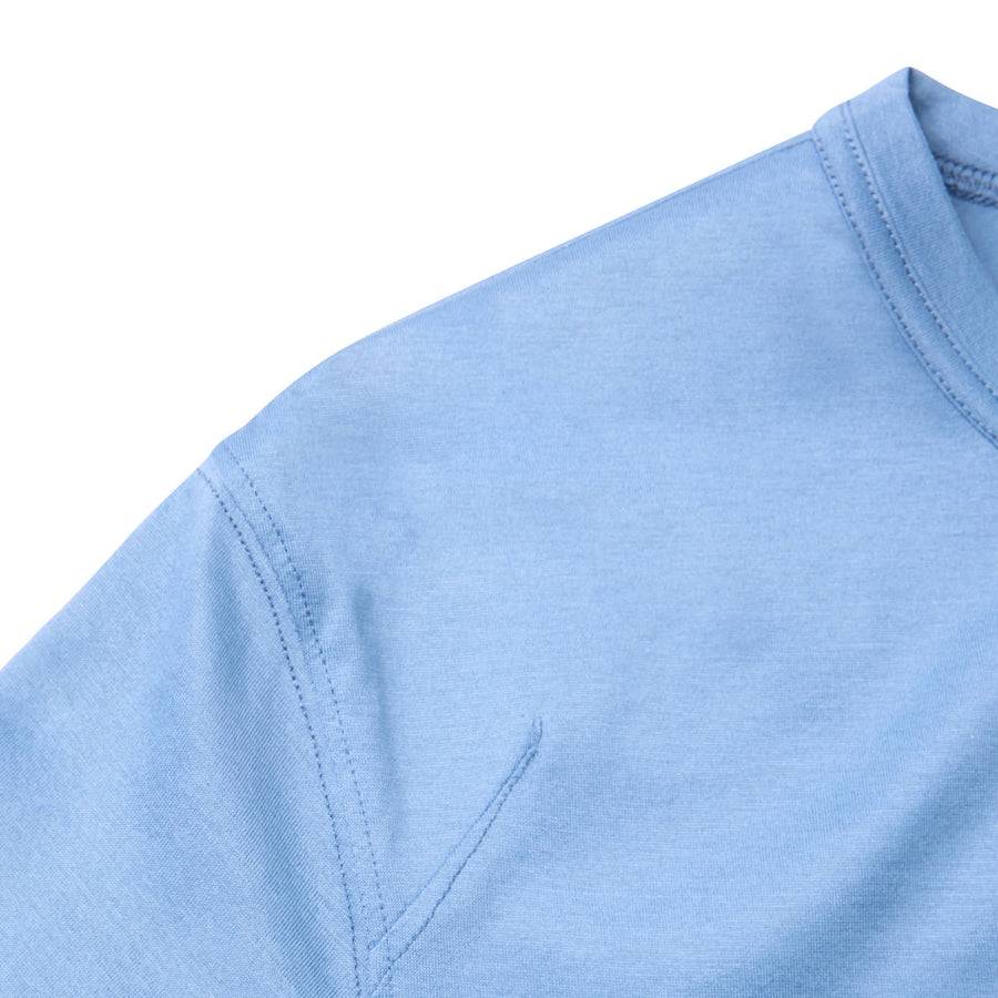 Paolo Pecora T-Shirt In Jersey Lucido - Azzurro Polvere