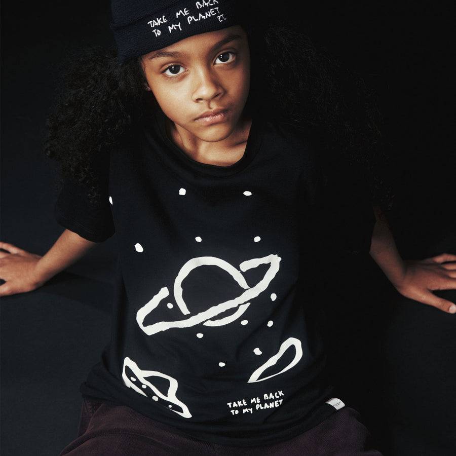 Paolo Pecora T-shirt In Jersey Nera "Space" By Pietro Terzini