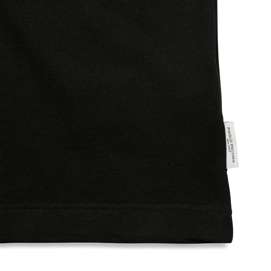 Paolo Pecora T-shirt In Jersey Nero "Vibes" By Pietro Terzini