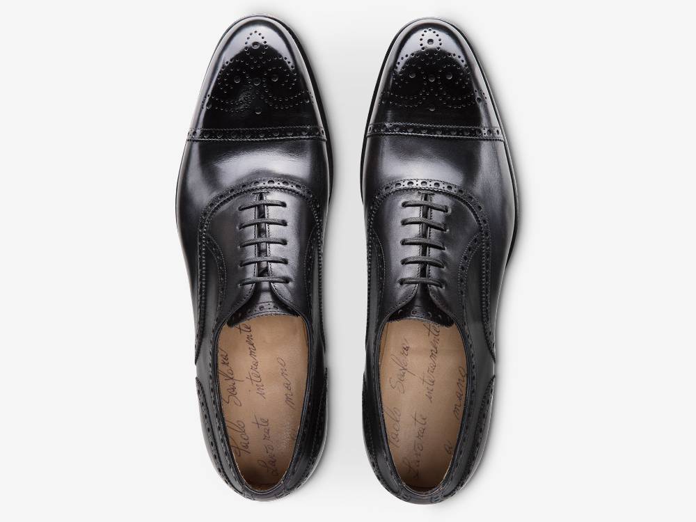 Paolo Sartori Art. 06 Oxford In Pelle Atinticata Nera