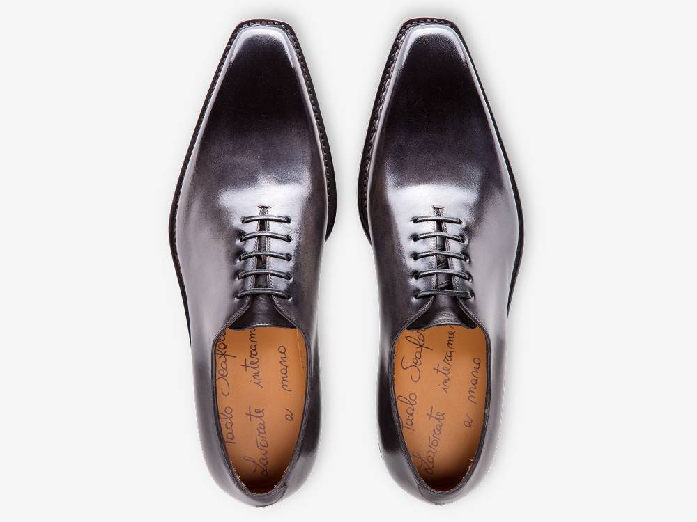 Paolo Sartori Art. 175B Oxford In Pelle Anticata Grigio