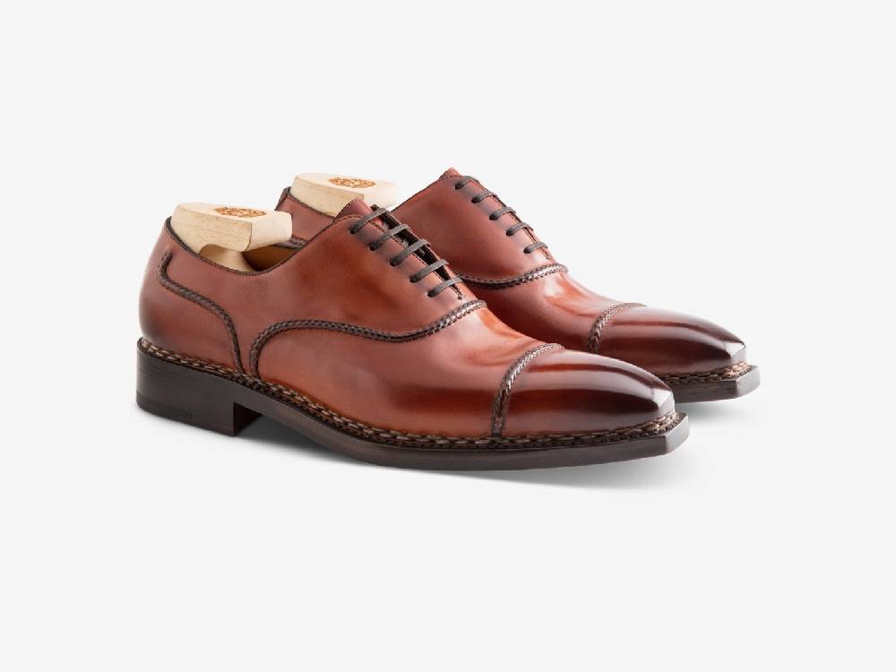 Paolo Sartori Art. 175BOUT Oxford In Pelle Anticata Cognac
