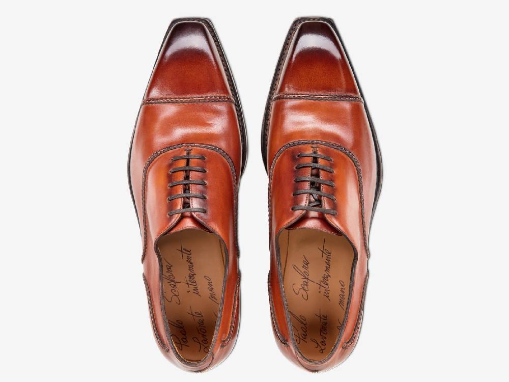 Paolo Sartori Art. 175BOUT Oxford In Pelle Anticata Cognac