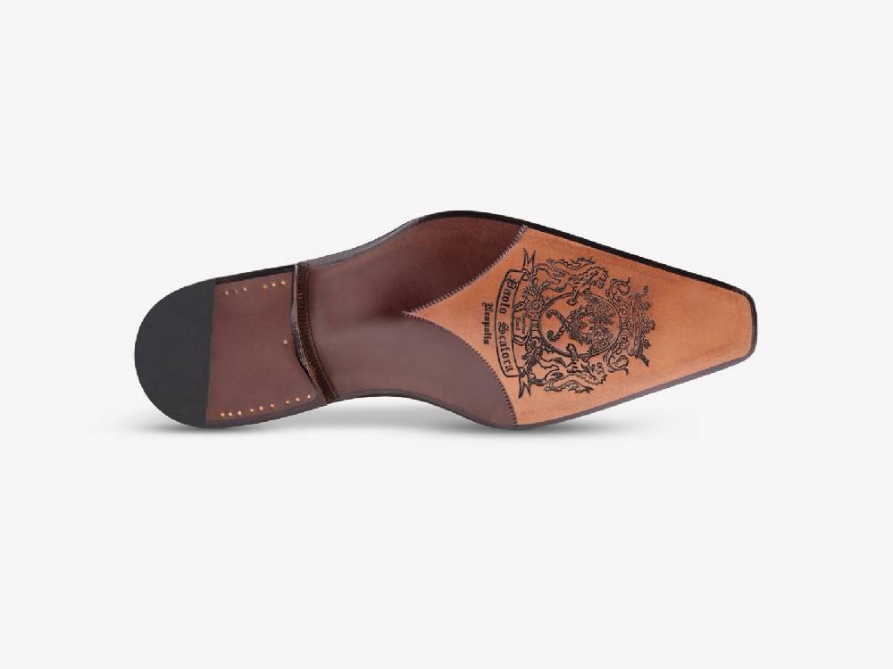 Paolo Sartori Art. 175SP Oxford In Pelle Anticata Melanzana