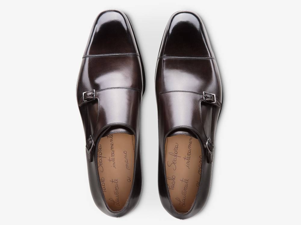 Paolo Sartori Art.412 Doppia Fibbia In Pelle Anticata Vietri