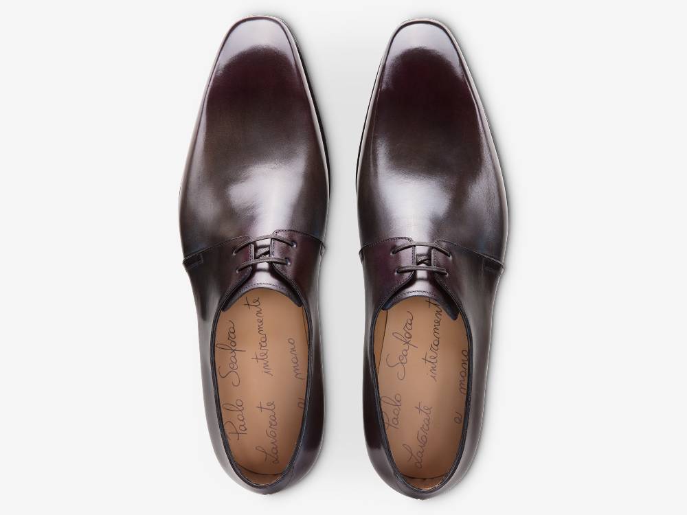 Paolo Sartori Art. 504 Derby In Pelle Anticata Capri