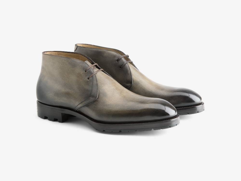 Paolo Sartori Art. 512 Desert Boot In Pelle Anticata Verdegris