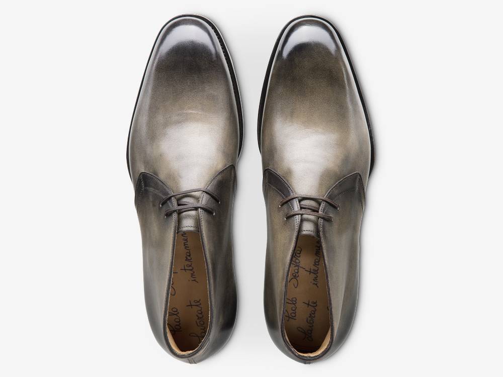 Paolo Sartori Art. 512 Desert Boot In Pelle Anticata Verdegris