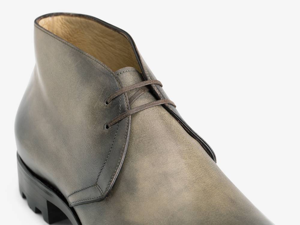 Paolo Sartori Art. 512 Desert Boot In Pelle Anticata Verdegris
