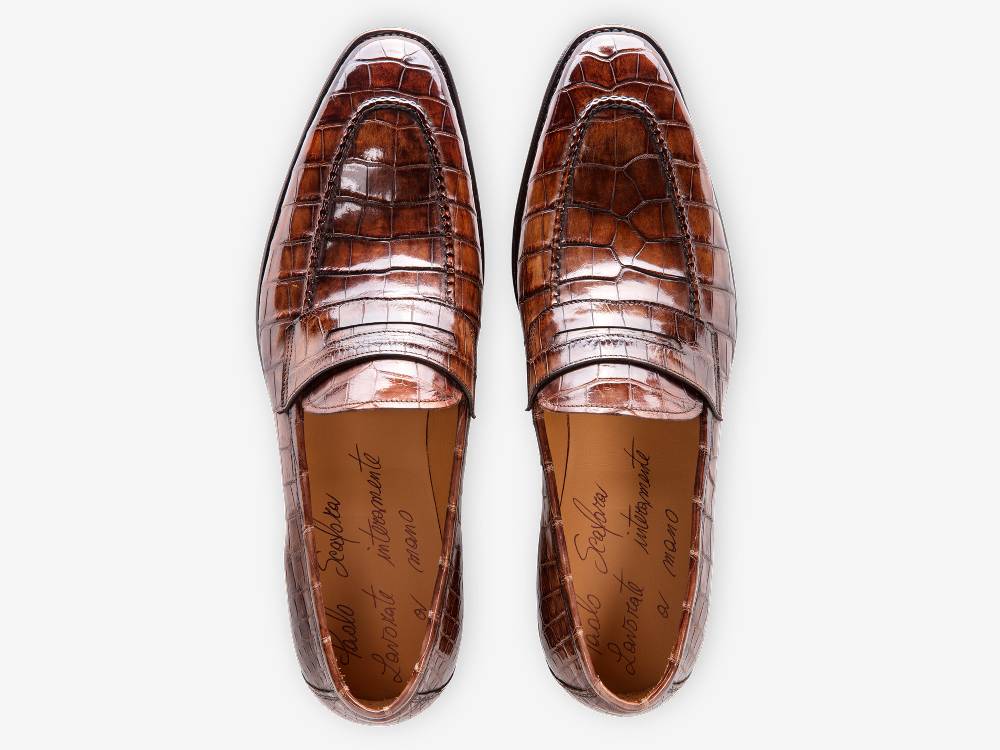 Paolo Sartori Art. 539 Mocassino In Pelle Anticata Montella