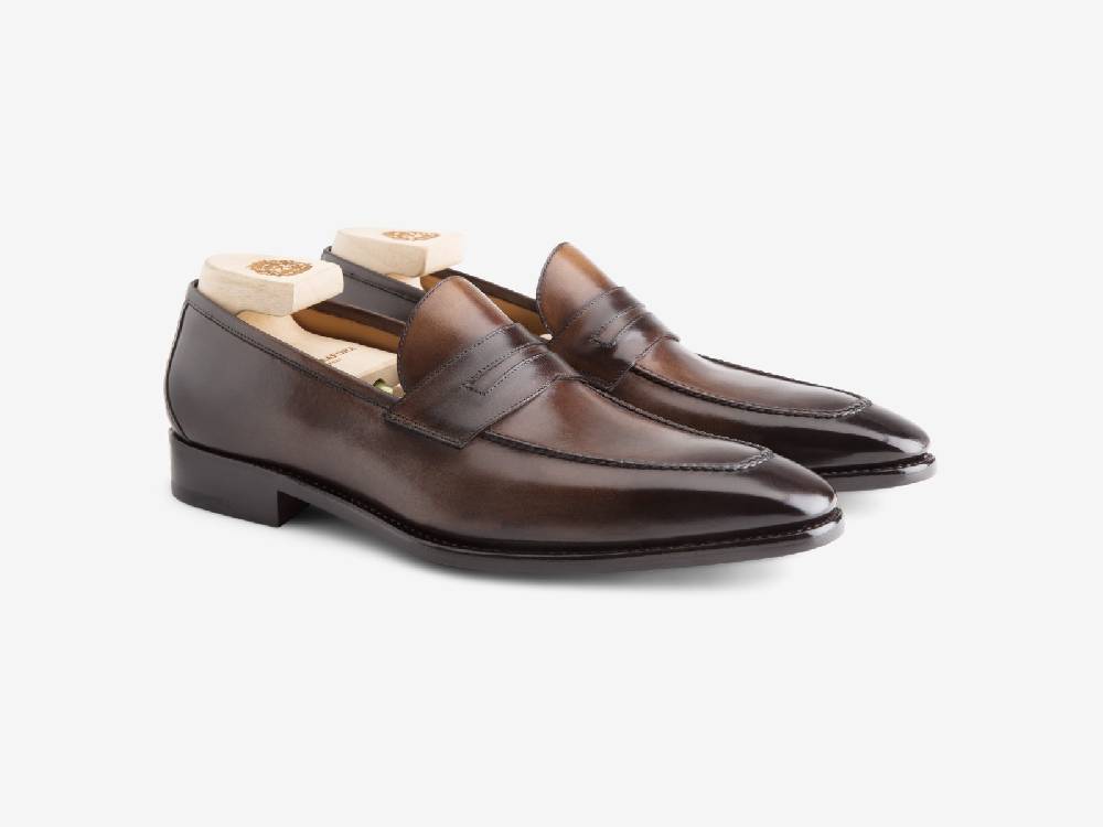 Paolo Sartori Art.539 Mocassino In Pelle Anticata Montella