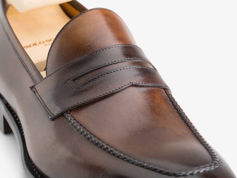 Paolo Sartori Art.539 Mocassino In Pelle Anticata Montella