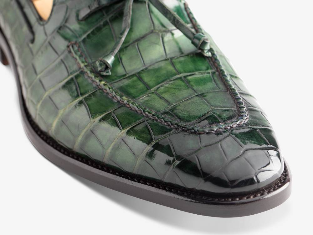 Paolo Sartori Art. 541 Mocassino In Pelle Anticata Verde Smeraldo