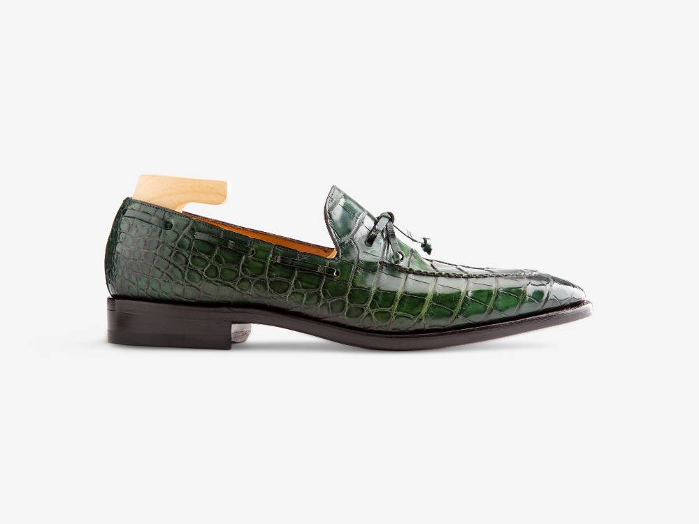 Paolo Sartori Art. 541 Mocassino in pelle Anticata Verde Smeraldo