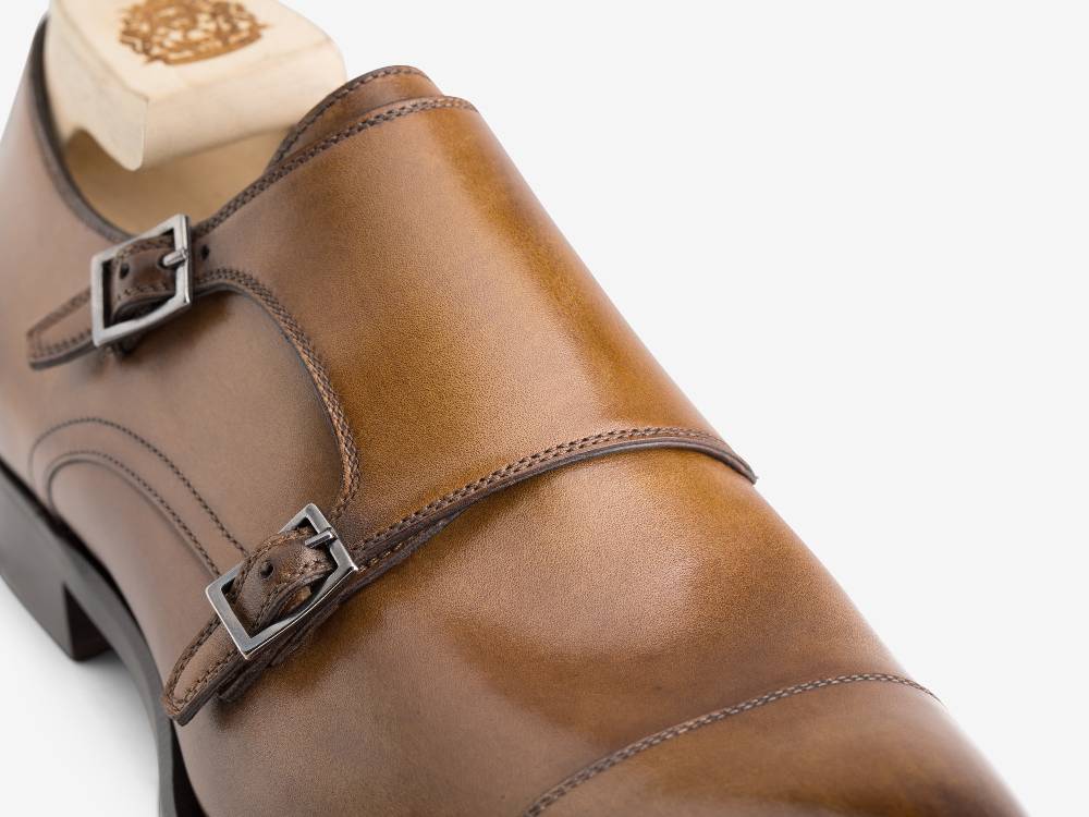 Paolo Sartori ART. 560 Doppia Fibbia In Pelle Anticata Sorrento