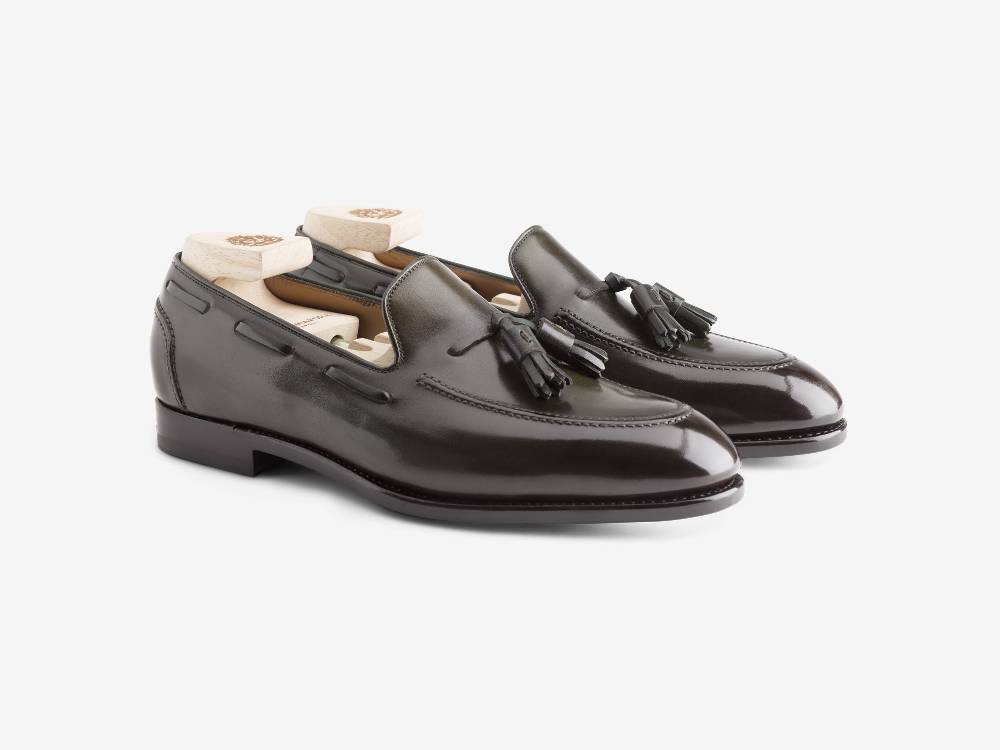 Paolo Sartori Art.562 Mocassino In Pelle Anticata Oliva