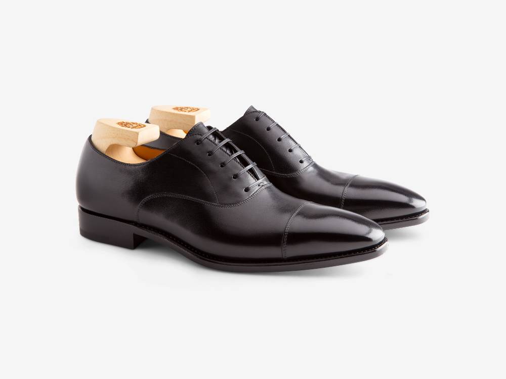 Paolo Sartori Art. 576 Oxford In Pelle Anticata Nera