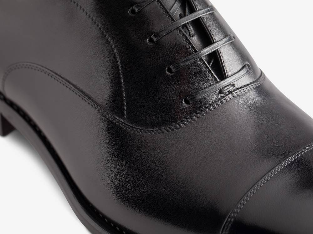 Paolo Sartori Art. 576 Oxford In Pelle Anticata Nera