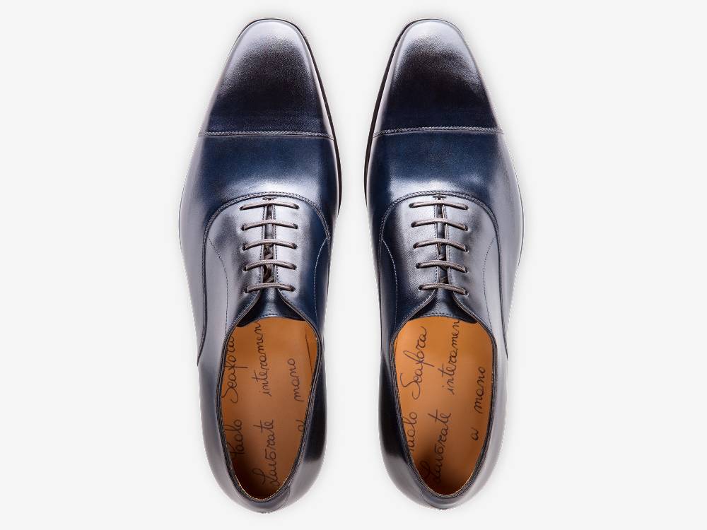 Paolo Sartori Art. 576 Oxford In Pelle Anticata Oceano