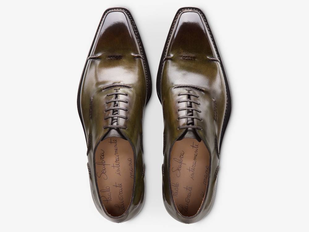 Paolo Sartori ART. 589 Oxford In Pelle Anticata Bosco