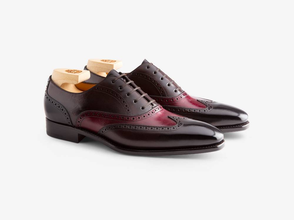 Paolo Sartori Art. 604 Oxford In Pelle Anticata Vietri Bordeaux Black