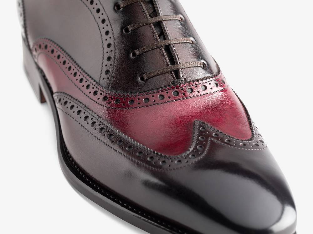 Paolo Sartori Art. 604 Oxford In Pelle Anticata Vietri Bordeaux Black