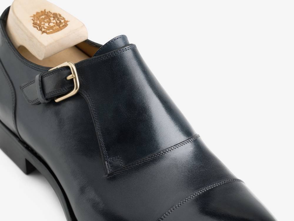 Paolo Sartori Art.612 Mono Fibbia In Pelle Anticata Oceano