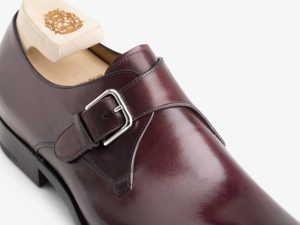 Paolo Sartori ART. 617 Mono Fibbia In Pelle Anticata Bordeaux