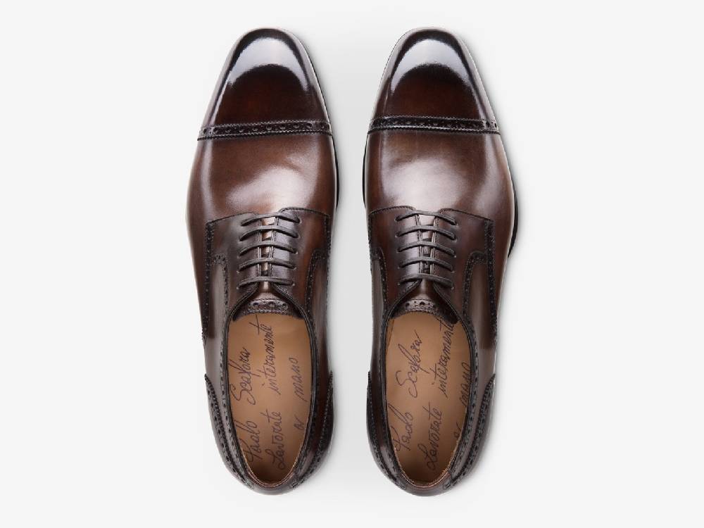 Paolo Sartori Art.631 Derby In Pelle Anticata Positano