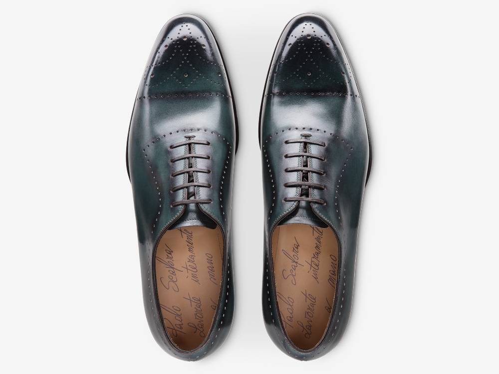 Paolo Sartori ART. 632 Oxford In Pelle Anticata Turquoise