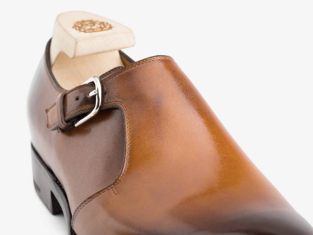 Paolo Sartori Art.655 Mono Fibbia In Pelle Anticata Cognac