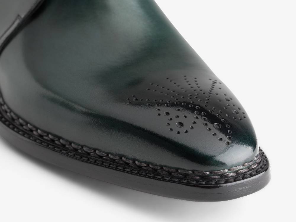 Paolo Sartori ART. 665 Derby In Pelle Anticata Petrolio