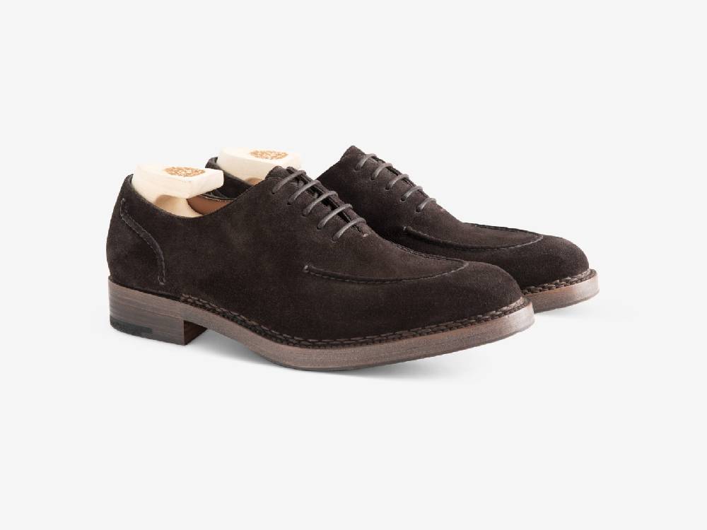 Paolo Sartori Art.666 Oxford In Camoscio Dark Brown