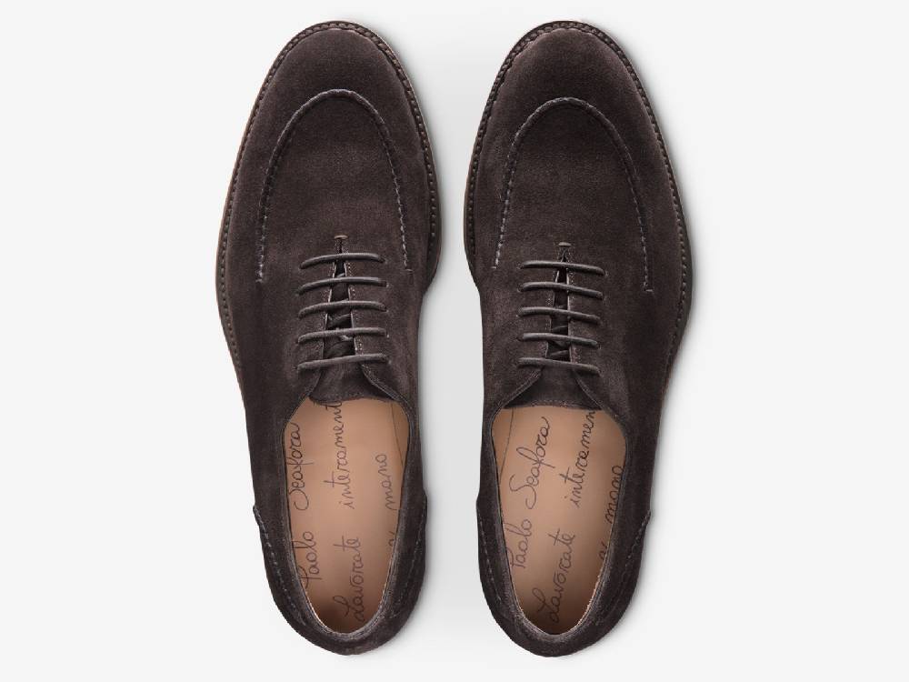 Paolo Sartori Art.666 Oxford In Camoscio Dark Brown