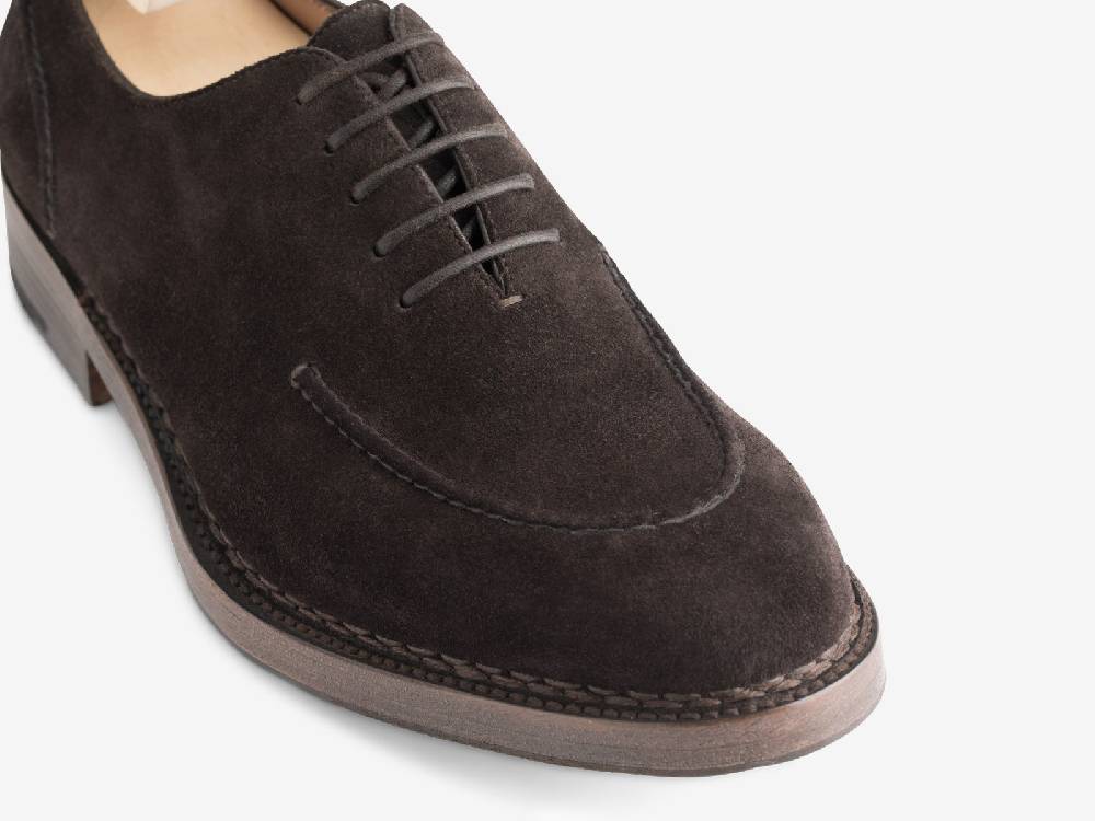Paolo Sartori Art.666 Oxford In Camoscio Dark Brown