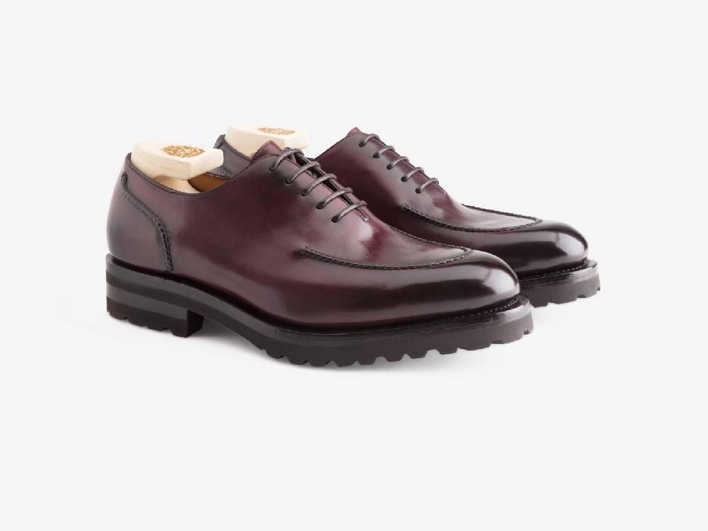 Paolo Sartori Art.666 Oxford In Pelle Anticata Bordeaux