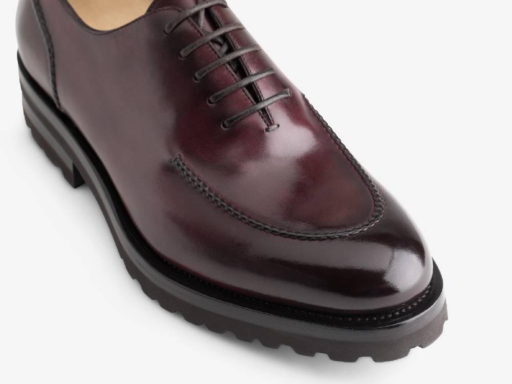 Paolo Sartori Art.666 Oxford In Pelle Anticata Bordeaux