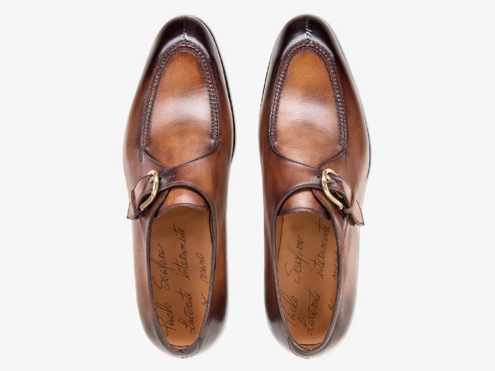 Paolo Sartori Art. 679 Mono Fibbia In Pelle Anticata Sorrento