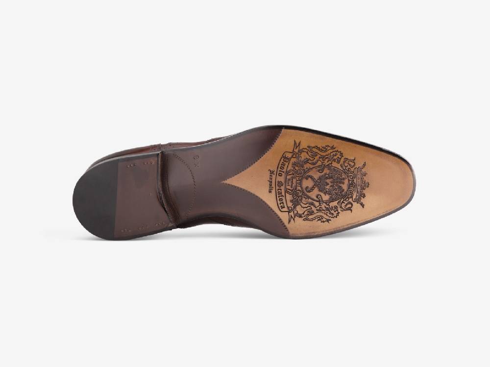 Paolo Sartori Art. 679 Mono Fibbia In Pelle Anticata Sorrento