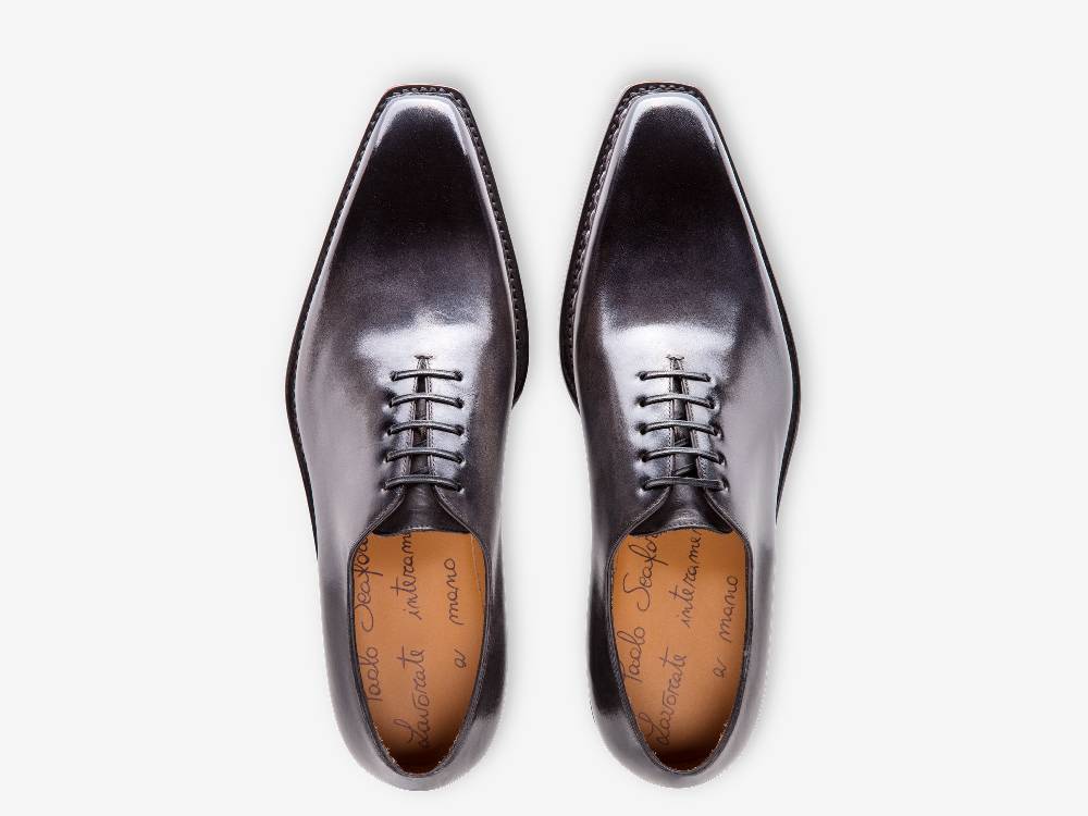 Paolo Sartori Art. 680 Oxford Un Pezzo In Pelle Anticata Grigio