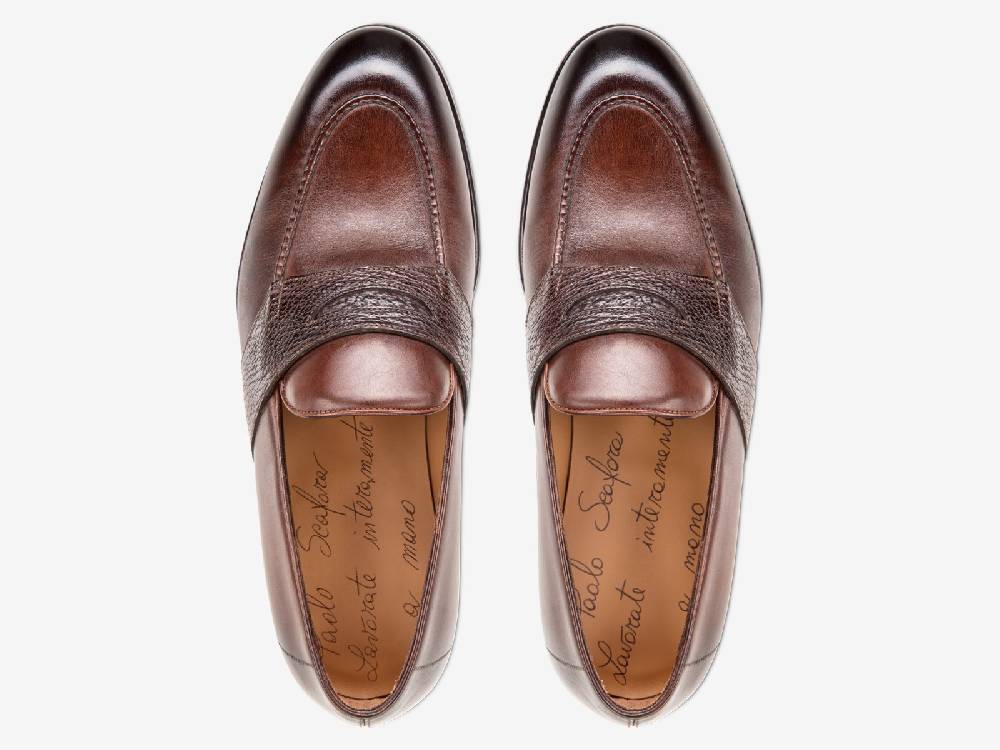 Paolo Sartori Art. 726 Loafer In Antiqued Montella Leather