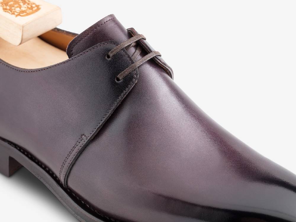 Paolo Sartori Art. 739 Derby In Antiqued Melanzana Leather